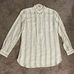 Ann Taylor Loft Button Up Striped Blouse